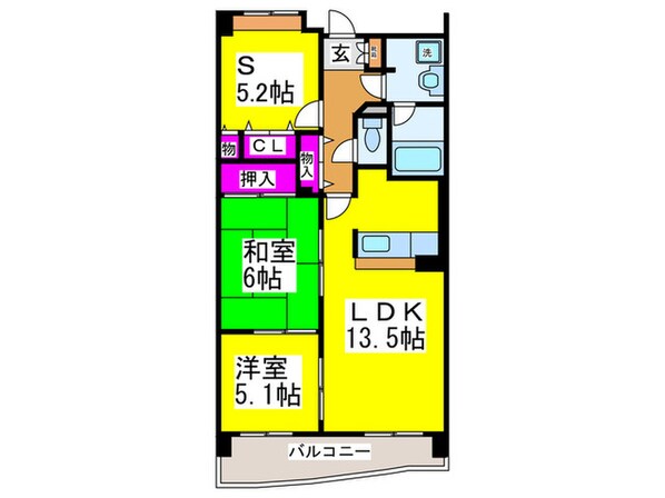 シャルマン和泉の物件間取画像